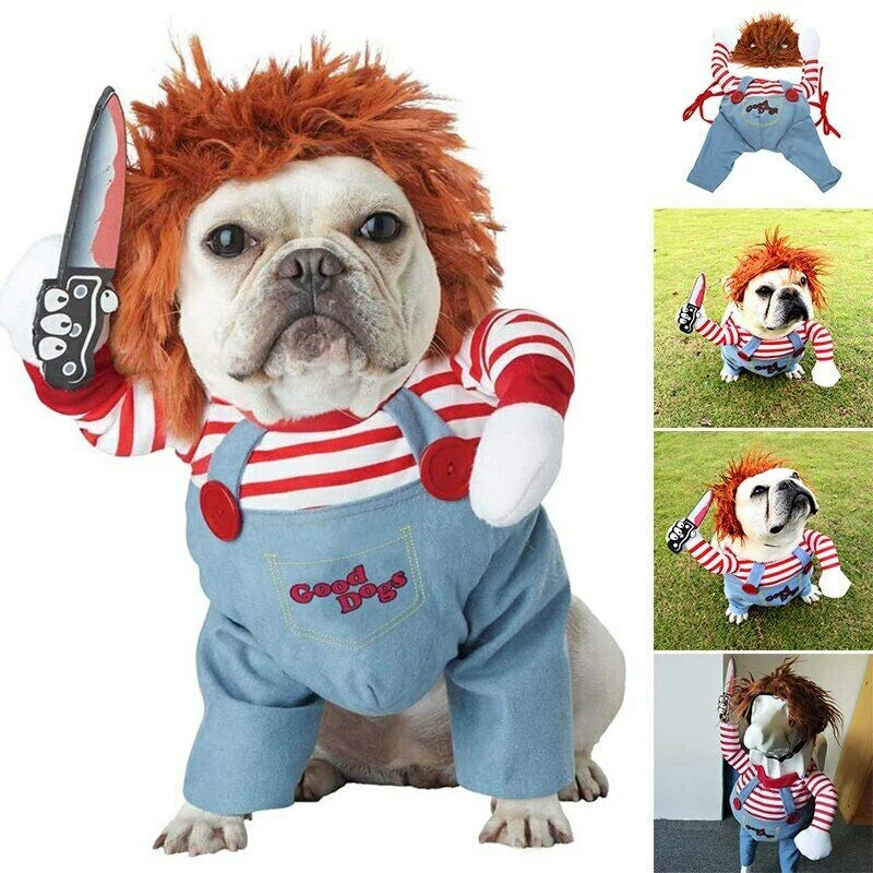 Pupoween Scary Doll Costume For Dogs