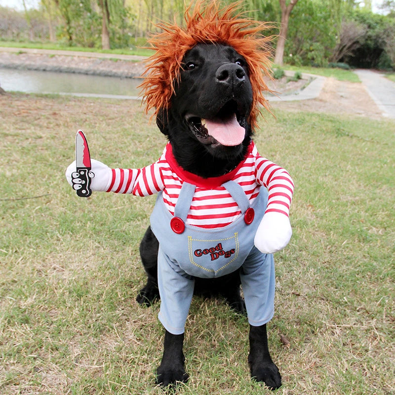 Pupoween Scary Doll Costume For Dogs