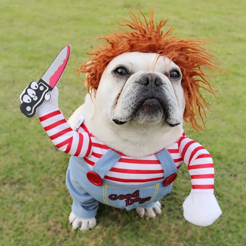 Pupoween Scary Doll Costume For Dogs
