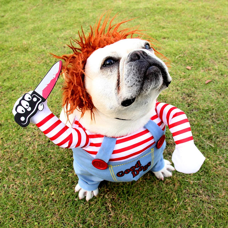 Pupoween Scary Doll Costume For Dogs